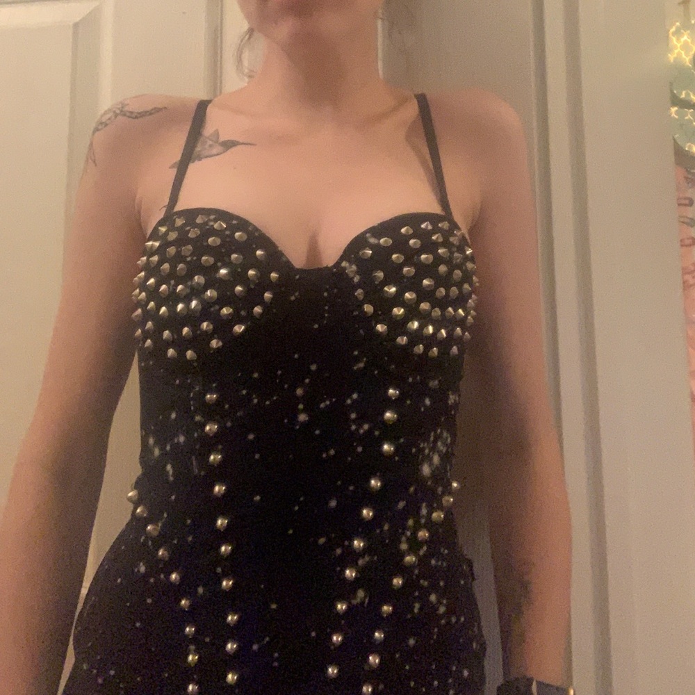 TRIPP NYC bleach & stud corset